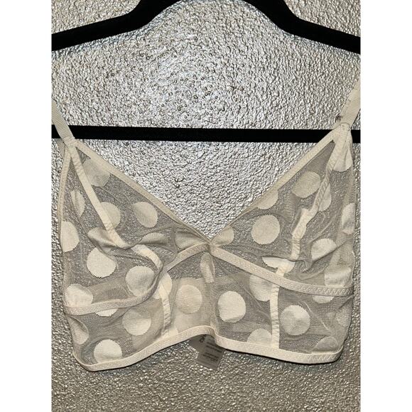 Love Stories Dawn Romantic Coquette Bralette Ivory Polka Dots Unpadded Bralette - Picture 1 of 11